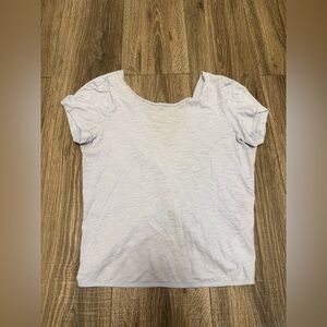 Abercrombie & Fitch Women’s Light Blue Twisted Back Cropped T Shirt Size S